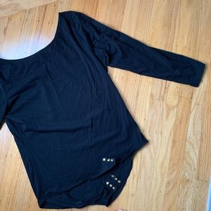 JCrew black long sleeve body suit